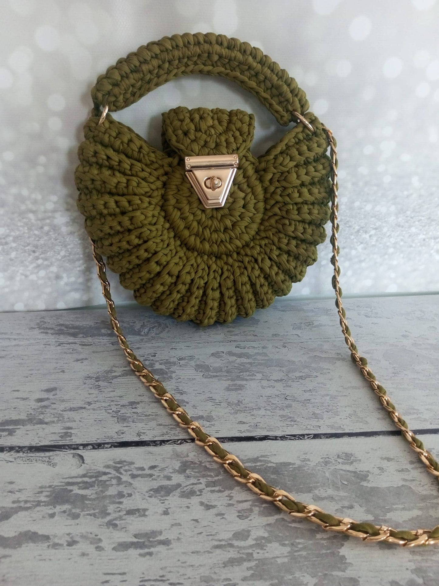 CHQEL Round Mussel  Crochet Handmade Model for Womens