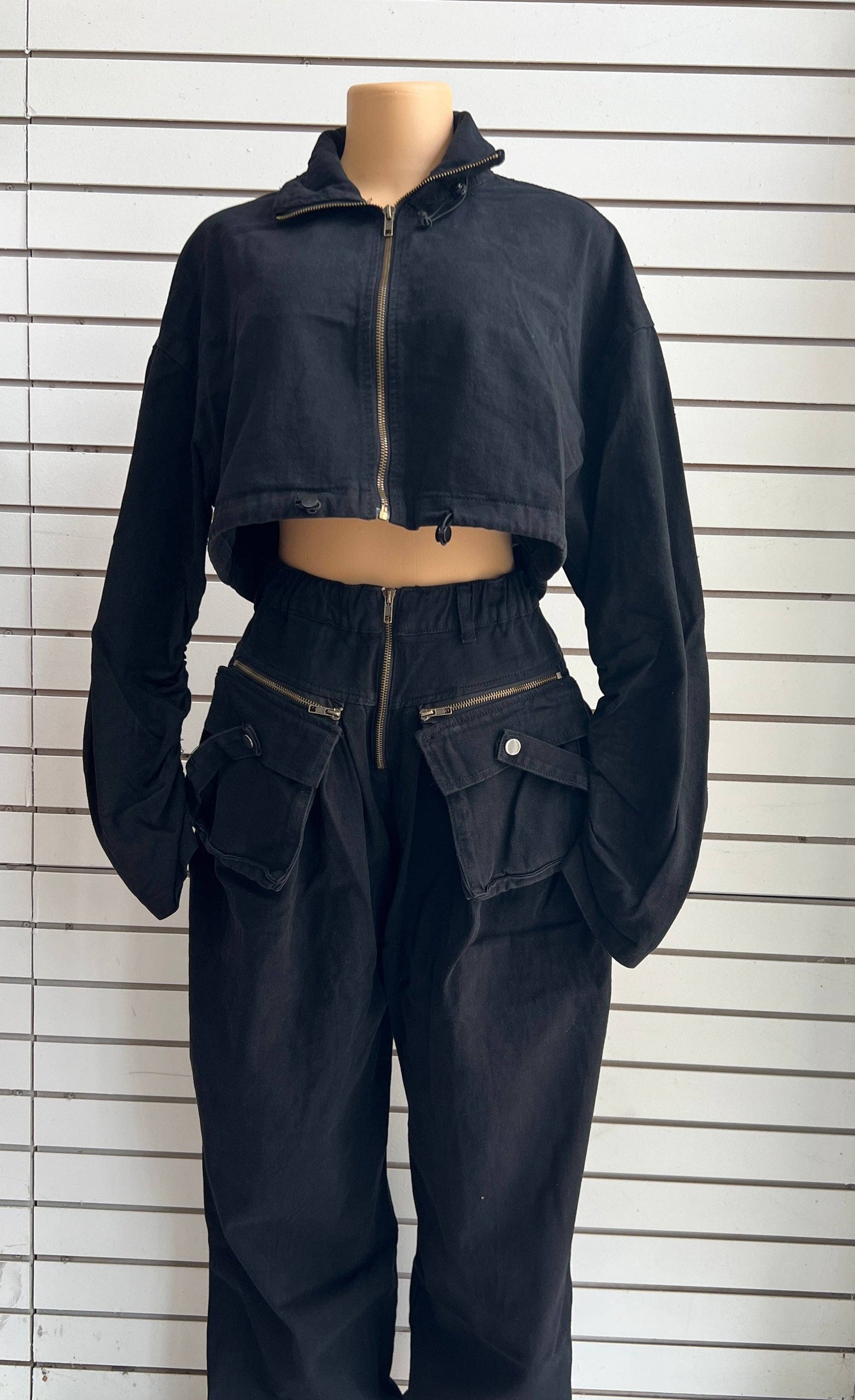 MB FASHION DENIM TWO PIECE SET STREETWEAR 2 PCS SET