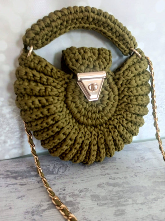 CHQEL Round Mussel  Crochet Handmade Model for Womens