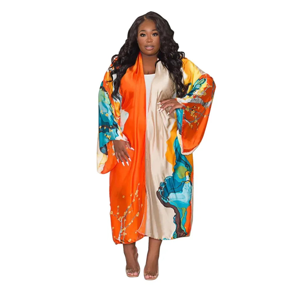 Fashion Japanese Kimono Traditional Women Long Cardigan Blouse Shirt Kimono Female Dress African Dresses for Women