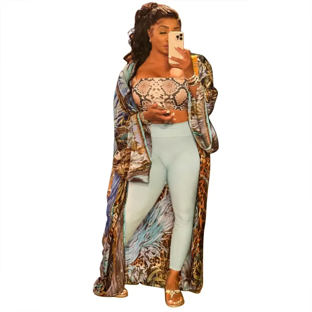 Fashion Japanese Kimono Traditional Women Long Cardigan Blouse Shirt Kimono Female Dress African Dresses for Women