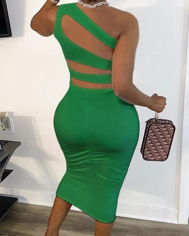 Women Sexy Cut Out Lace-Up Dress 2023 Summer Ladies Fashion Women's Zipper Design Sleeveless Midi Bodycon Lace-Up Dresses