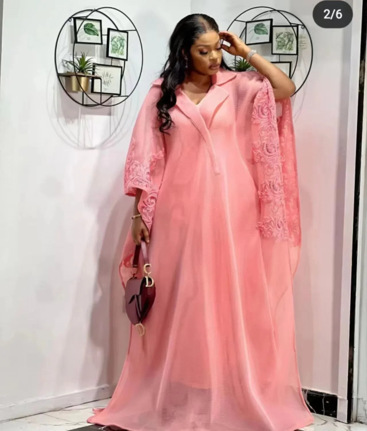 2024 Elegant African Party Evening Dresses for Women African 3/4 Sleeve Plus Size Long Maxi Dress Gowns Dashiki Africa Clothing
