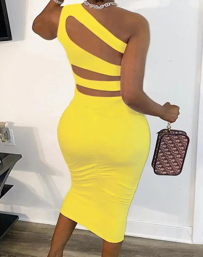 Women Sexy Cut Out Lace-Up Dress 2023 Summer Ladies Fashion Women's Zipper Design Sleeveless Midi Bodycon Lace-Up Dresses