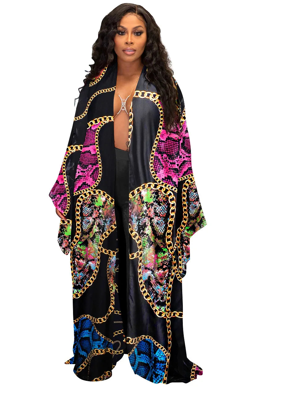 Women's Satin Open Front Cardigan Kimono Duster Sexy Beach Cover-Up Loose Long Flowy Maxi Kimonos Floral Print Summer Cardigan