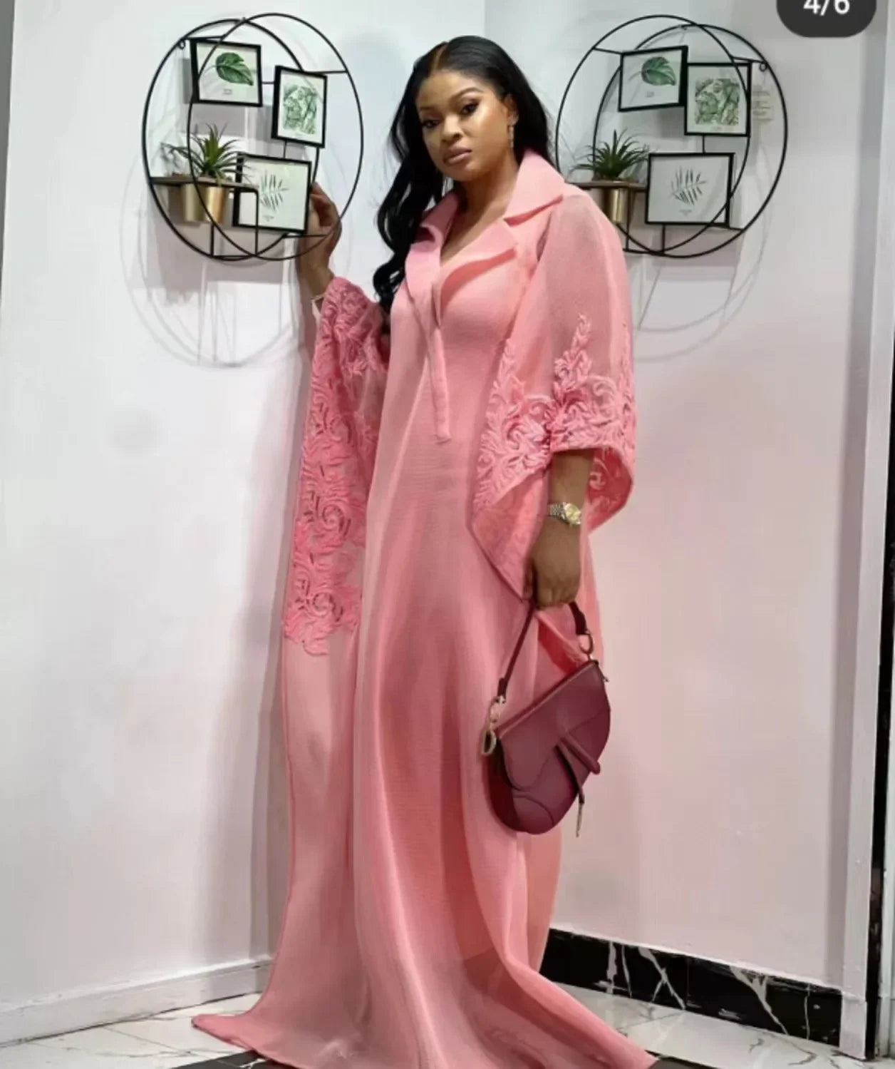 2024 Elegant African Party Evening Dresses for Women African 3/4 Sleeve Plus Size Long Maxi Dress Gowns Dashiki Africa Clothing