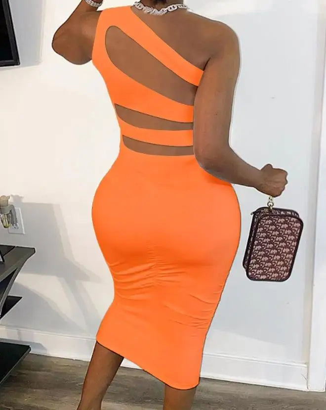 Women Sexy Cut Out Lace-Up Dress 2023 Summer Ladies Fashion Women's Zipper Design Sleeveless Midi Bodycon Lace-Up Dresses
