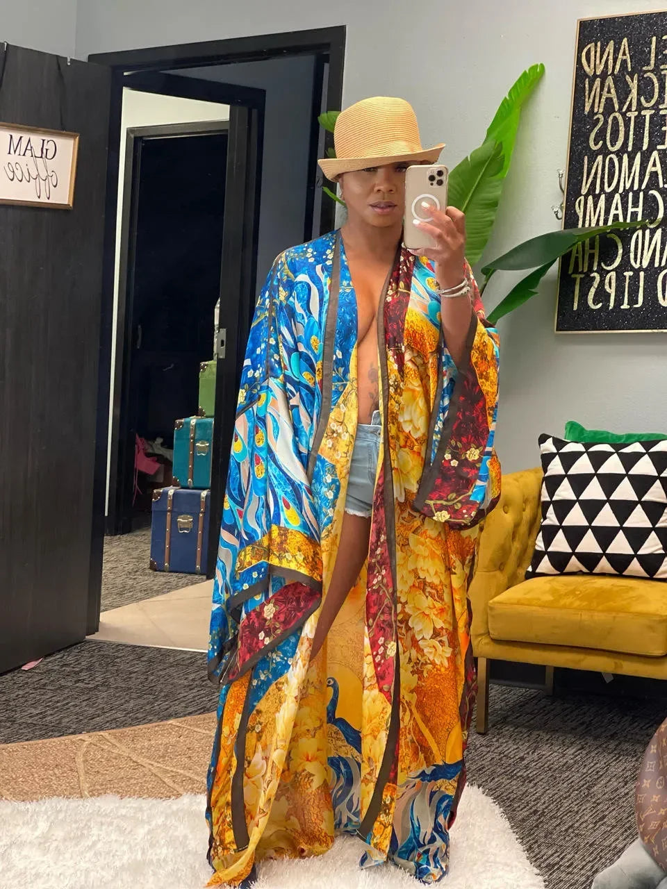 Fashion Japanese Kimono Traditional Women Long Cardigan Blouse Shirt Kimono Female Dress African Dresses for Women