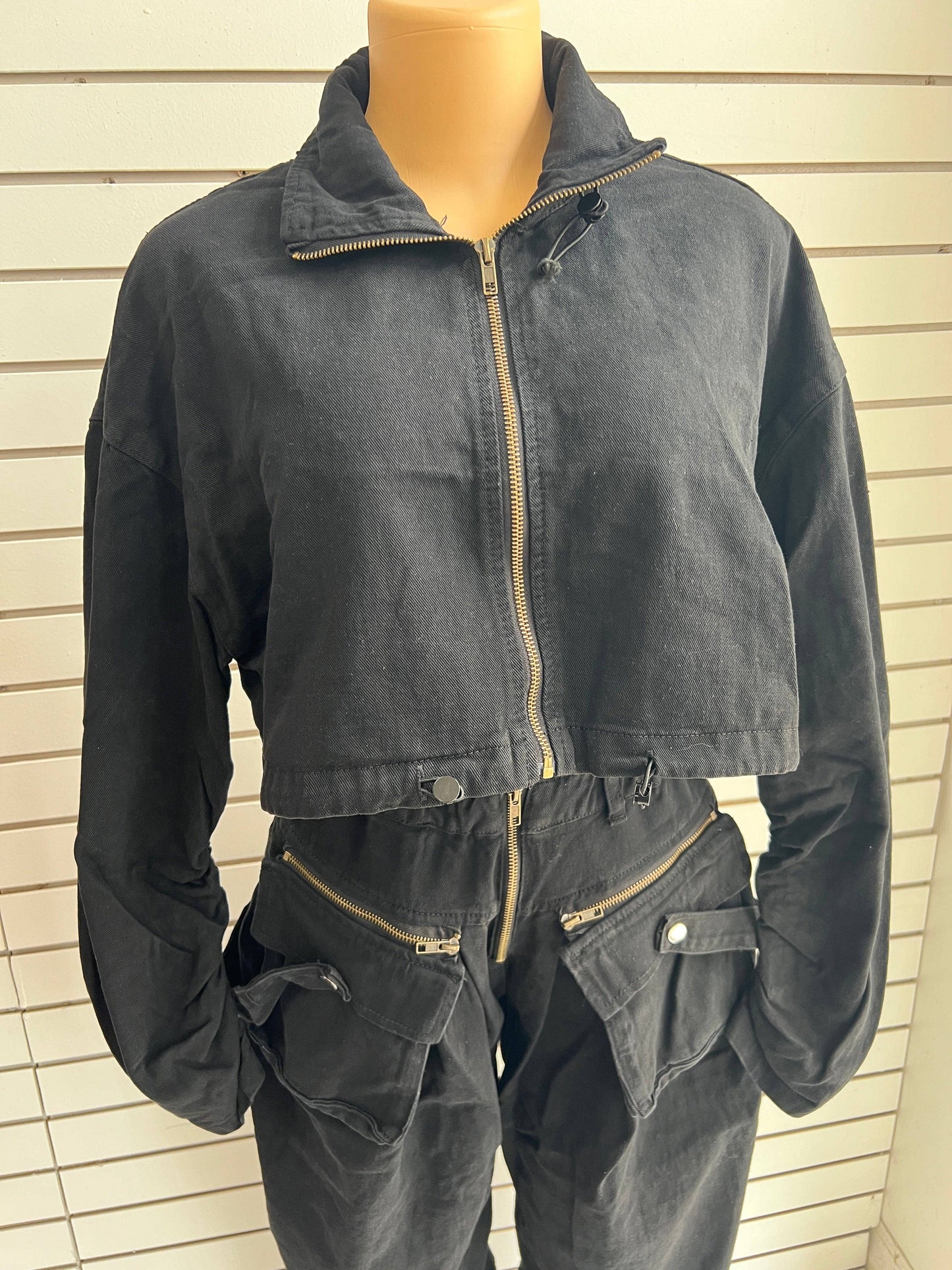 MB FASHION DENIM TWO PIECE SET STREETWEAR 2 PCS SET